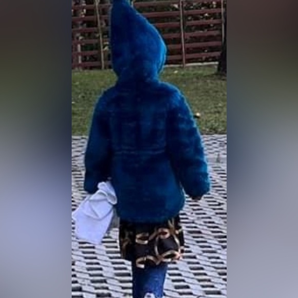 KIDS FAUX FUR MiniMan of France HOODIE COAT - Picture 8 of 10